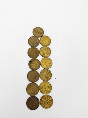 Bundle Lot of 13 Various Year Chuck E Cheese Tokens 1992-2012